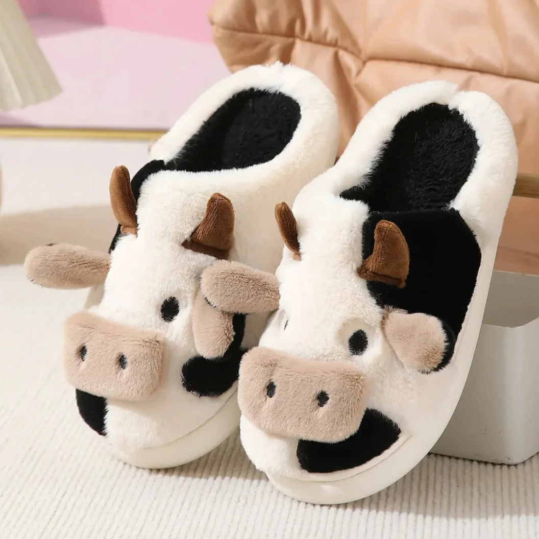 Domino & Penny™ Cow Slippers